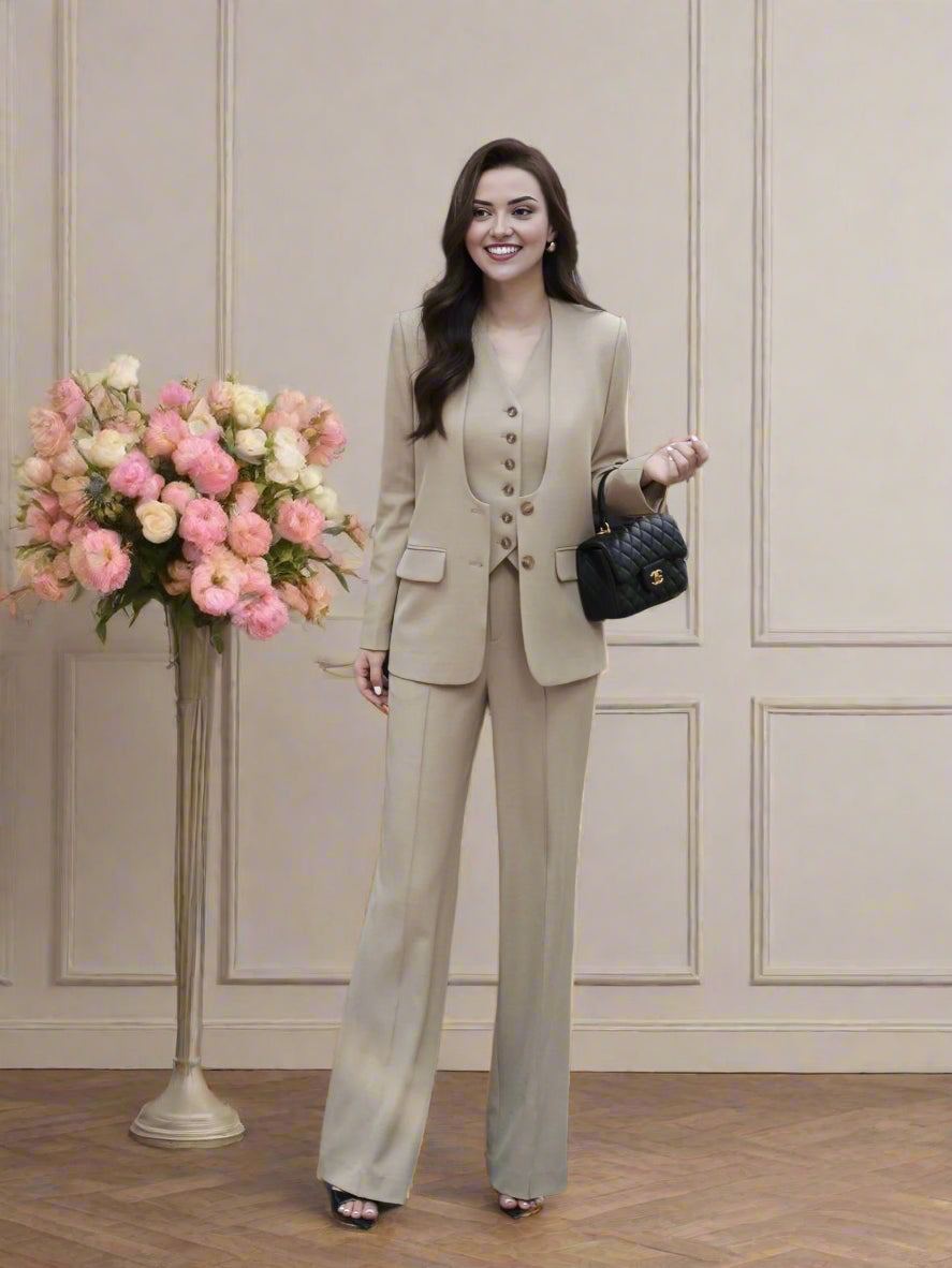 power blazer suit set for women