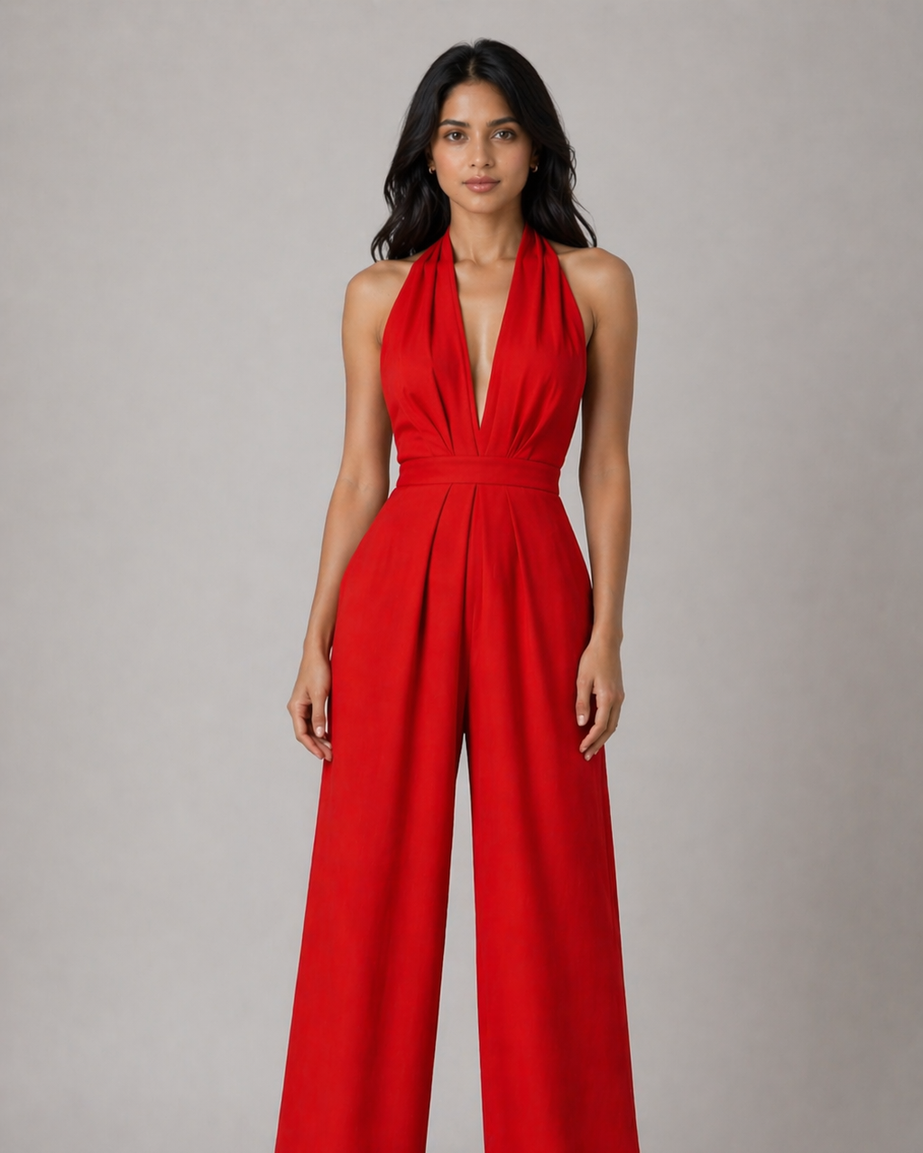 Raven Wide Leg & Backless Halter Jumpsuit Beyond Formals