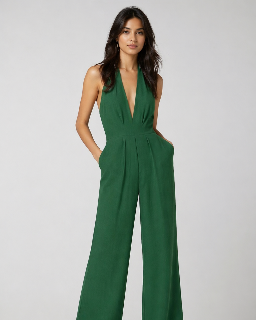 Raven Wide Leg & Backless Halter Jumpsuit Beyond Formals
