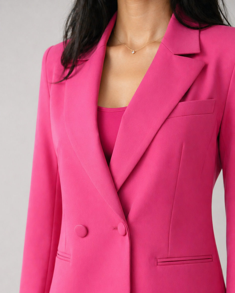 Rosey Pink Royale Blazer Suit Set Beyond Formals
