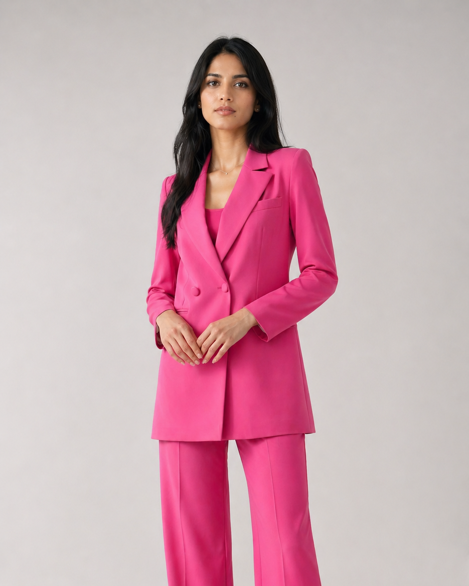 Rosey Pink Royale Blazer Suit Set Beyond Formals