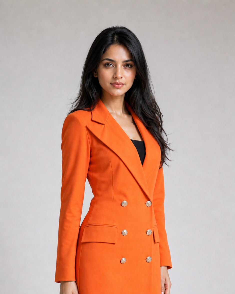 Orange Blazer Dress Beyond Formals