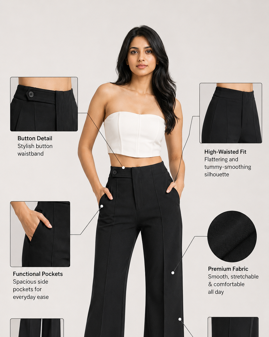 Ultra High-Waist Trousers Beyond Formals