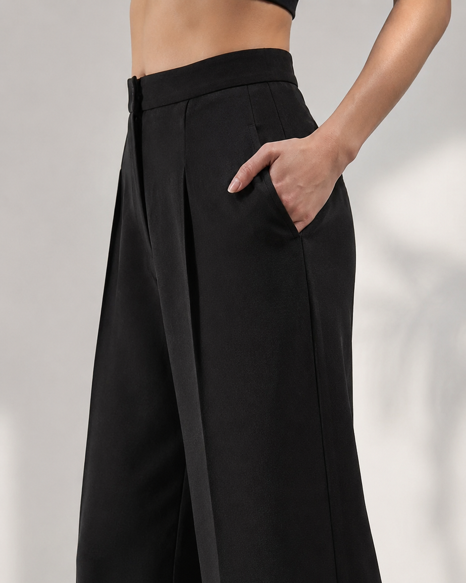 High-Waist Wide-Leg Trousers Beyond Formals