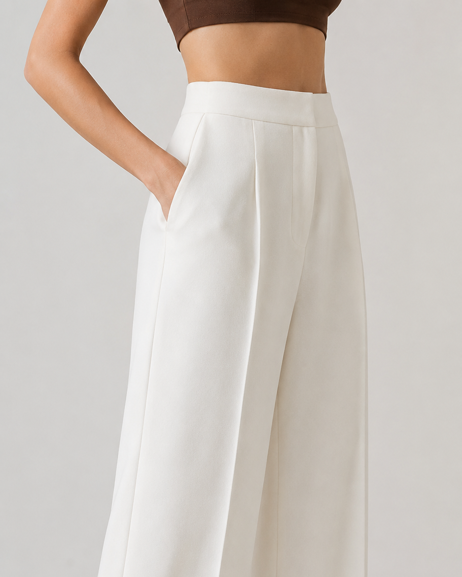 High-Waist Wide-Leg Trousers Beyond Formals