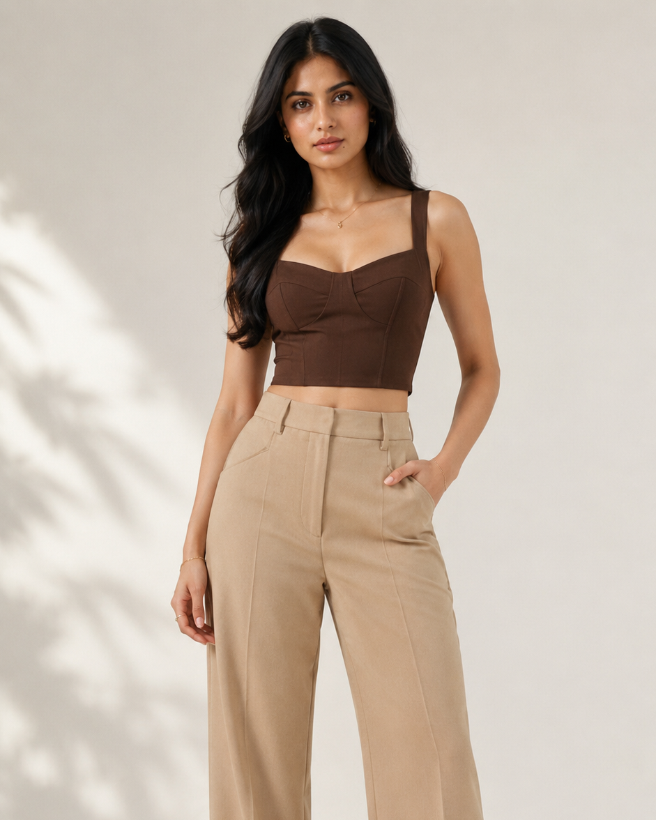 High-Waist Wide-Leg Trousers Beyond Formals