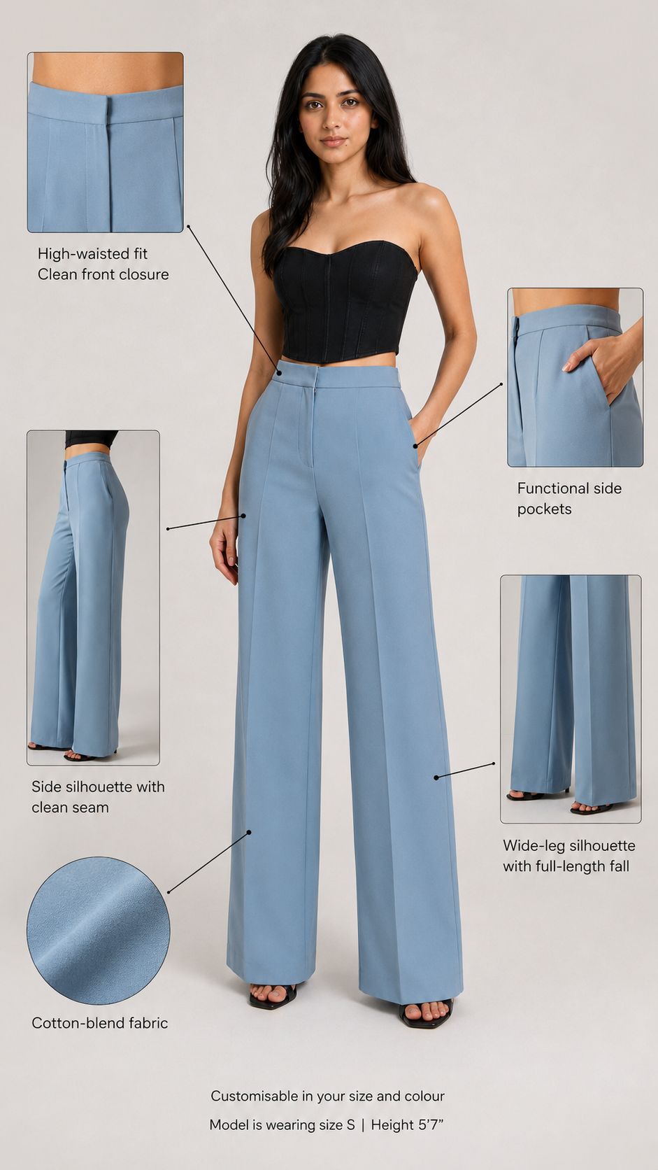 High-Waist Wide-Leg Trousers Beyond Formals