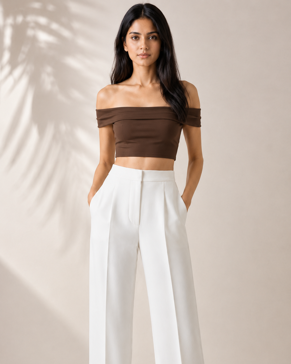 High-Waist Wide-Leg Trousers Beyond Formals