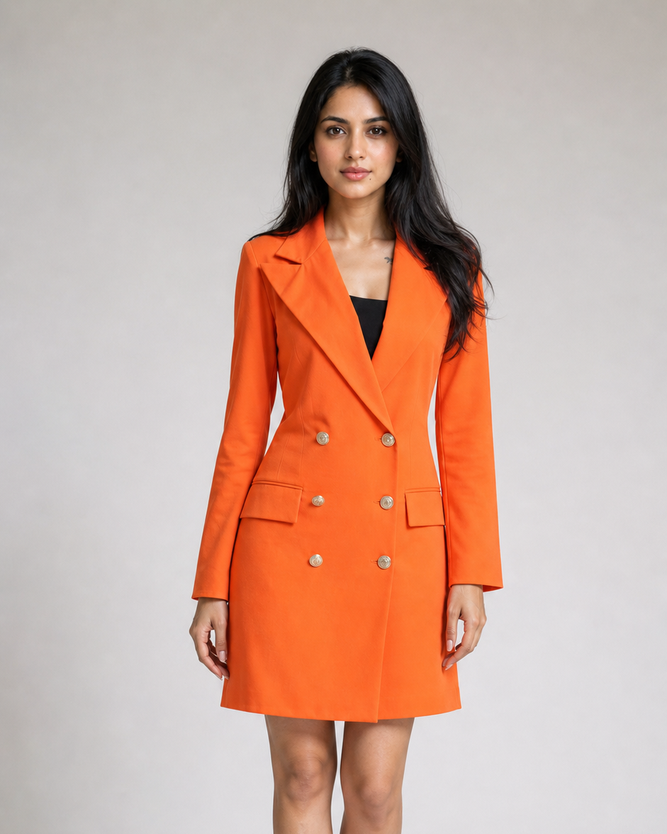 Orange Blazer Dress Beyond Formals
