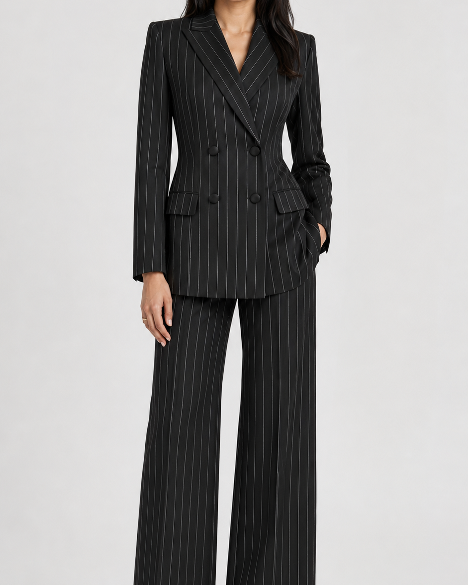 Midnight Elegance Black Power Suit Set (Copy) Beyond Formals