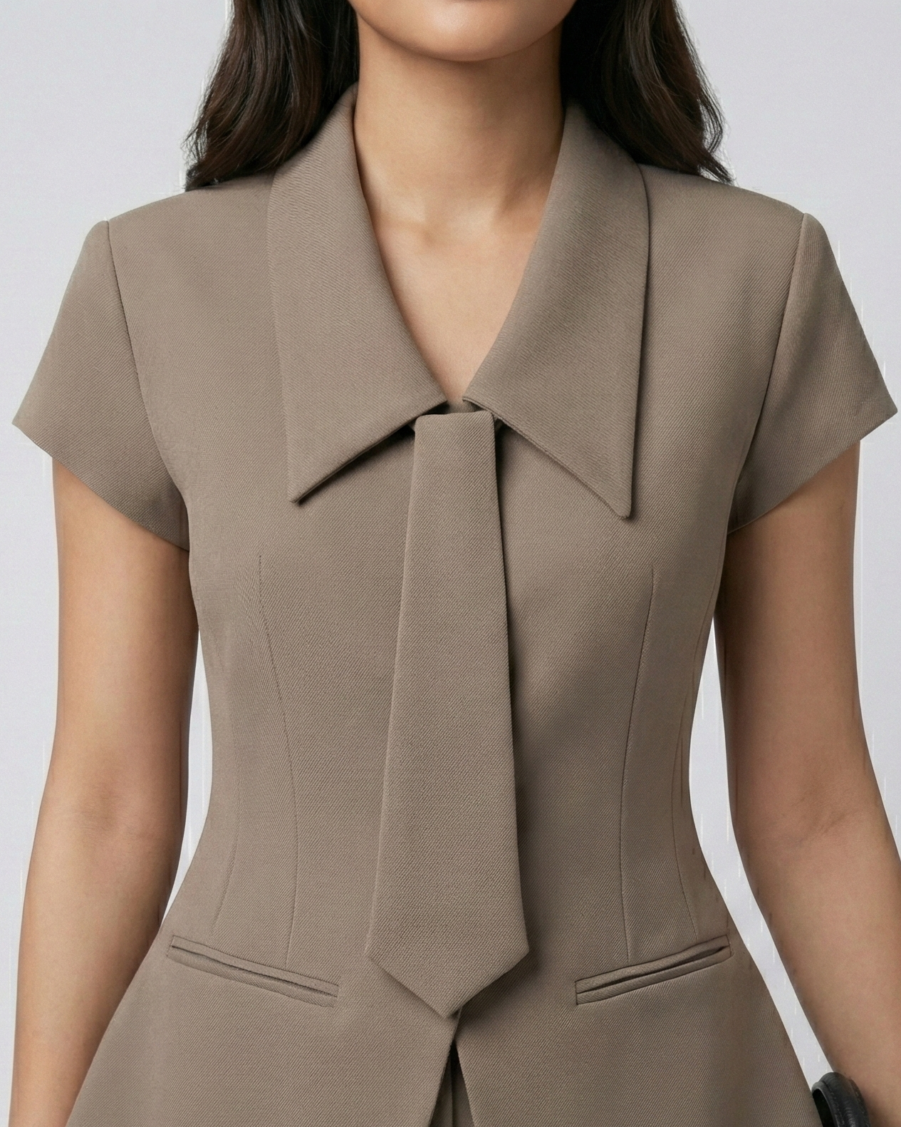Brown Co-ord Set with Coordinated Tie Beyond Formals