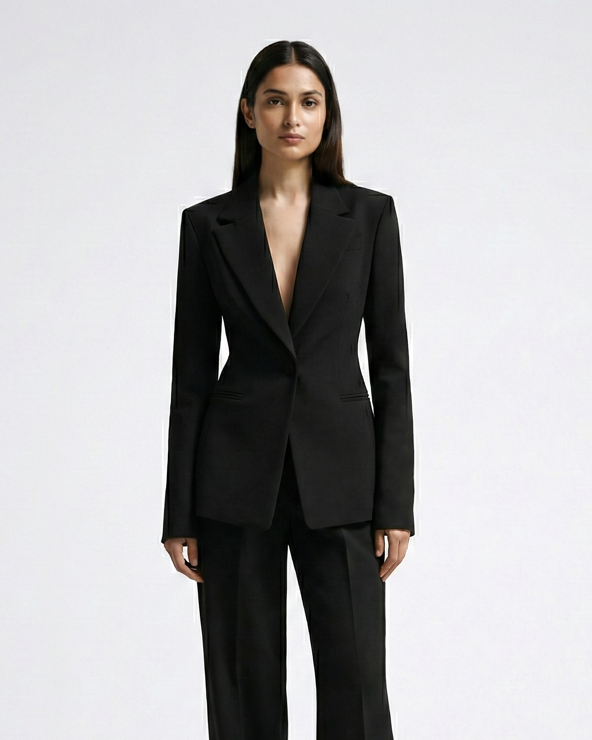 Midnight Elegance Black Power Suit Set Beyond Formals
