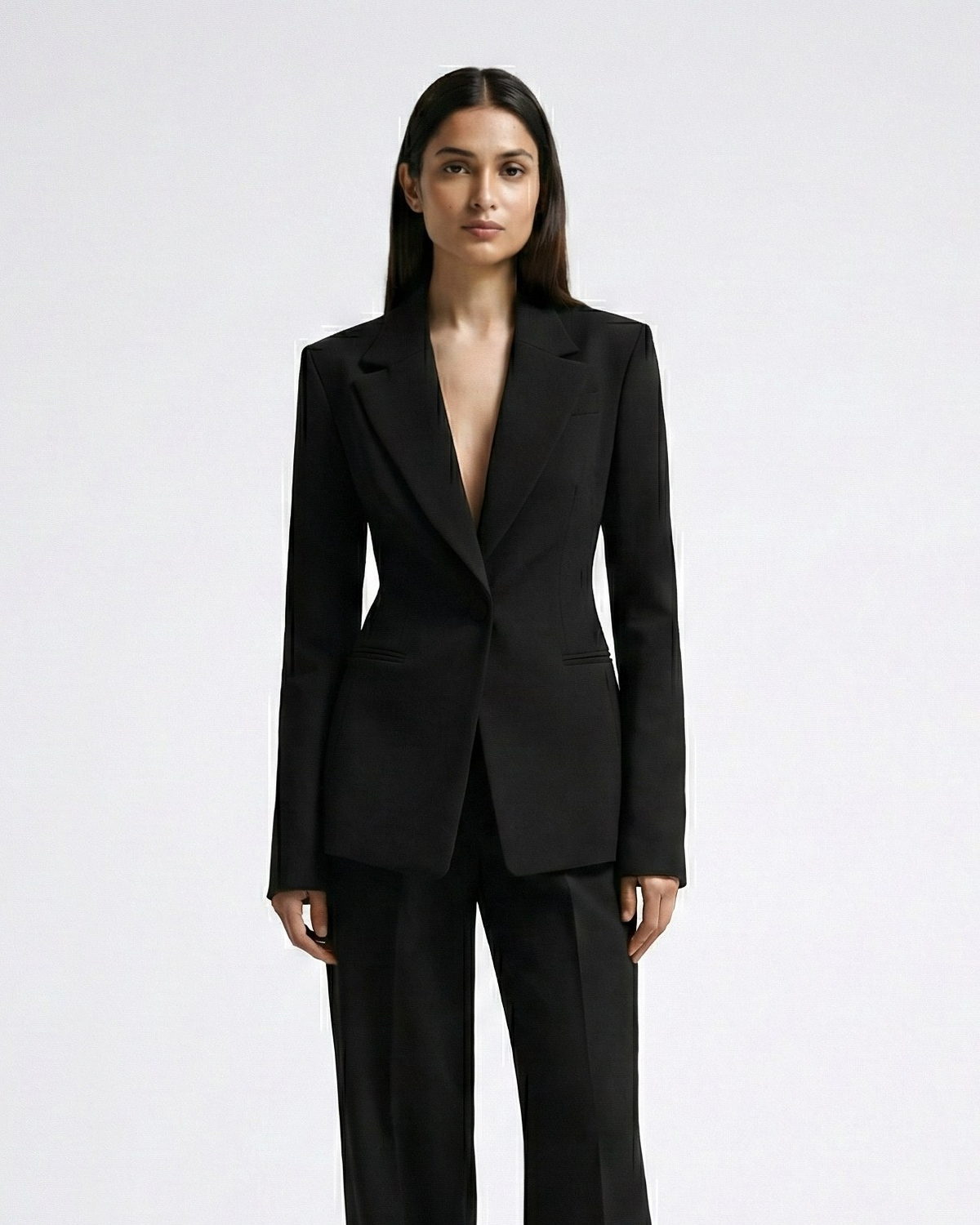 Midnight Elegance Black Power Suit Set Beyond Formals