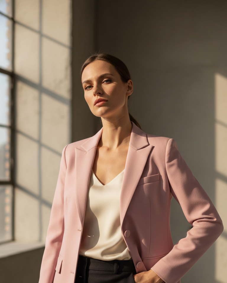 Nude Pink Structured Blazer Beyond Formals