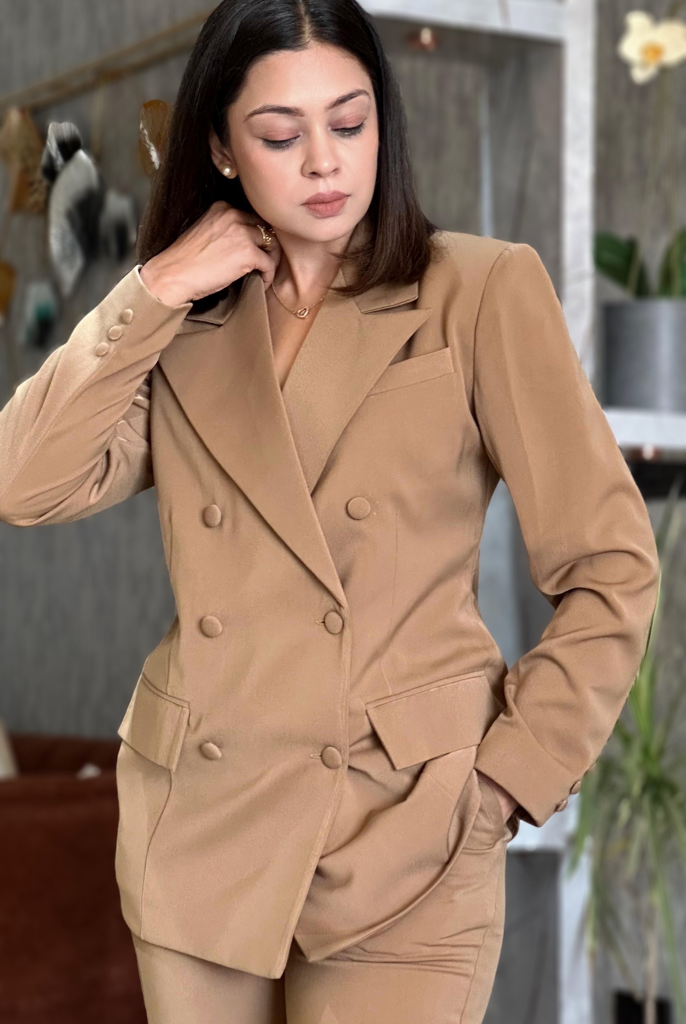 Mocha Muse Blazer 2-Piece Set - Beyond Formals
