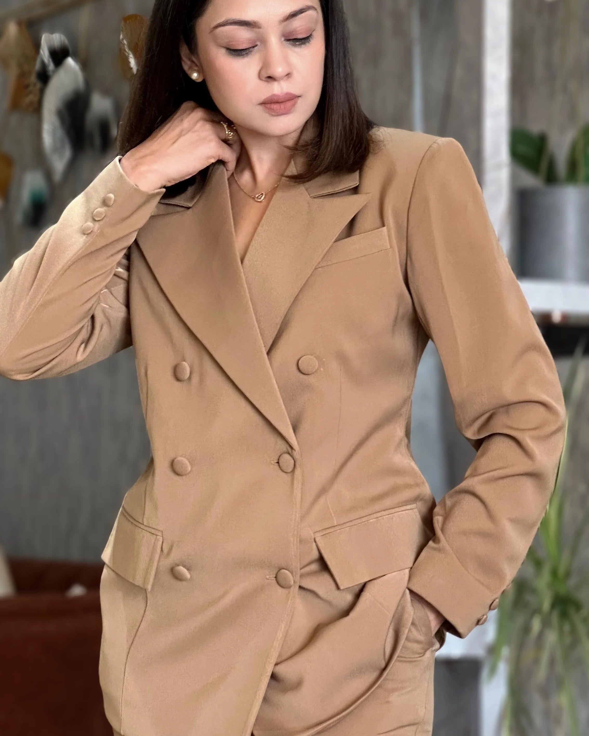 Mocha Muse Blazer 2-Piece Set Beyond Formals