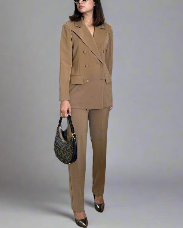 Mocha Muse Blazer 2-Piece Set - Beyond Formals