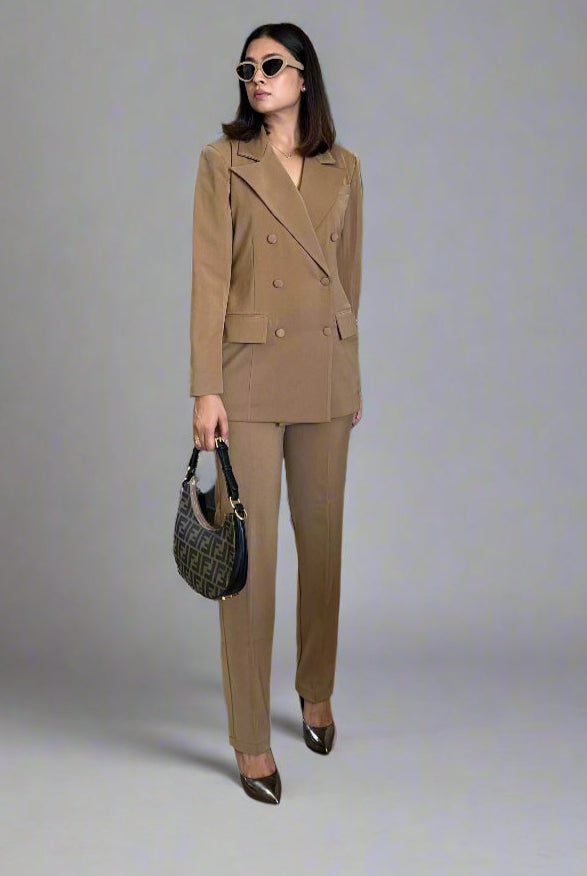 Mocha Muse Blazer 2-Piece Set - Beyond Formals