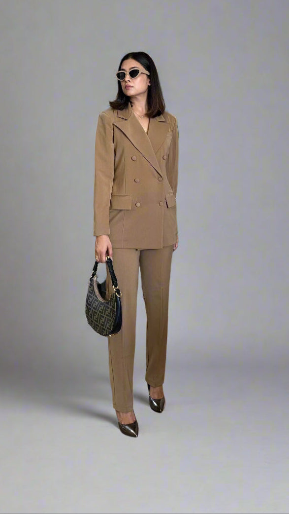Mocha Muse Blazer 2-Piece Set - Beyond Formals