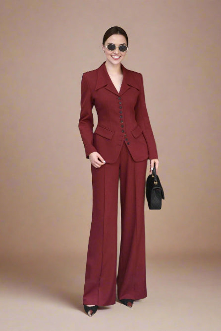 maroon coord set for women