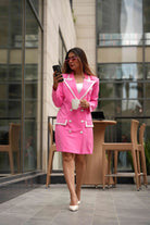 Pink Blazer Dress - Beyond Formals
