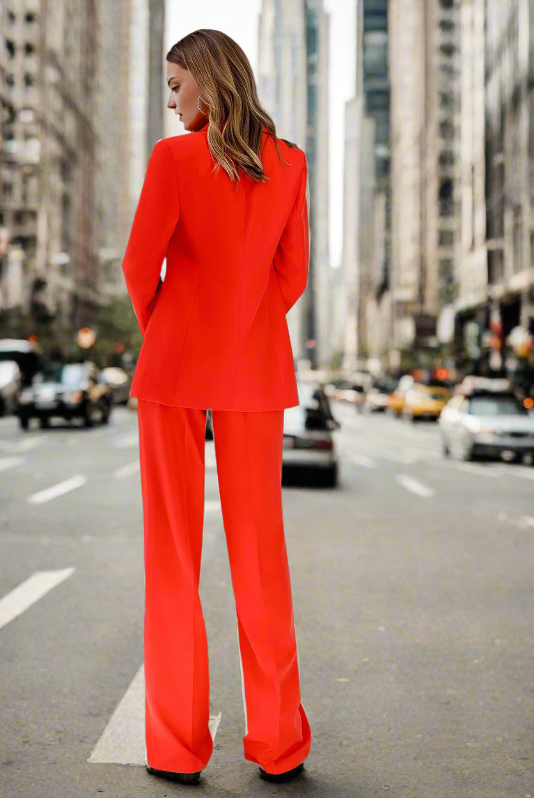 red suit set for women