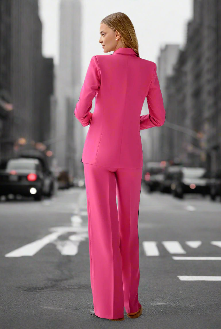 pink blazer suit set for women