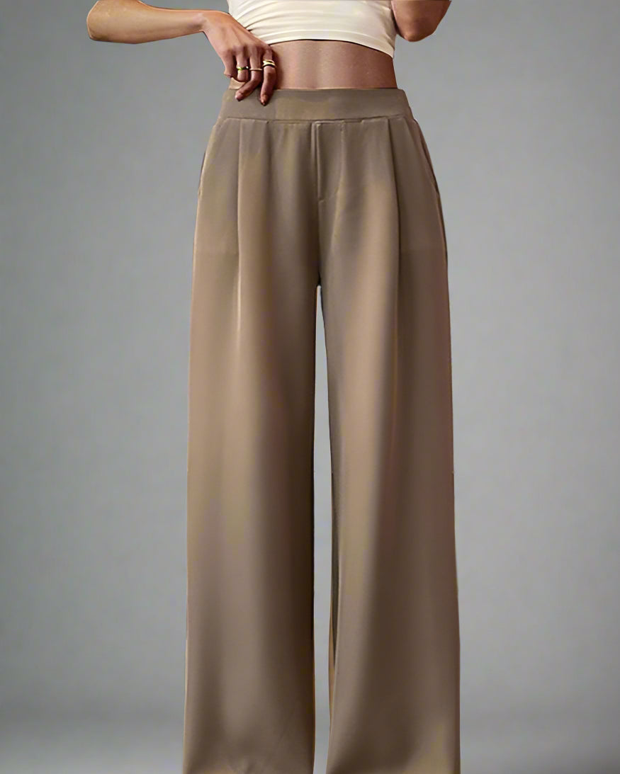 brown trouser with a relaxed fit for versatile wear.