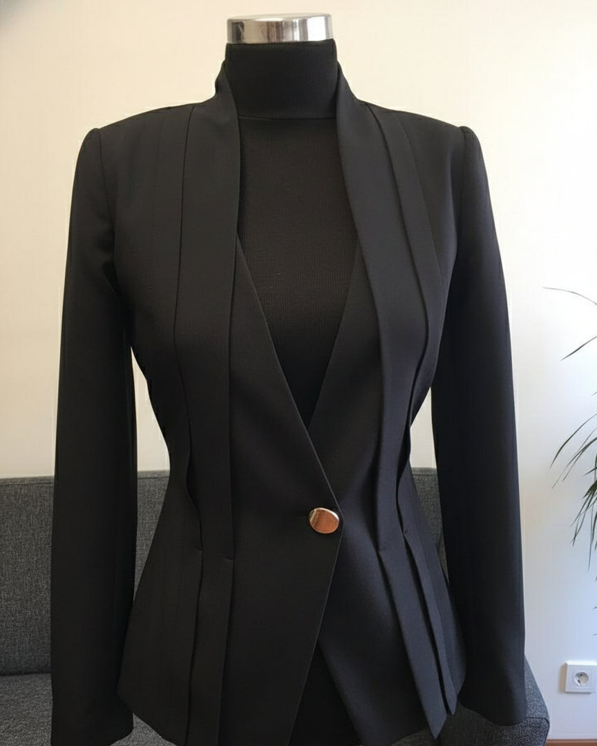 Black Scuba Power Suit Set Beyond Formals