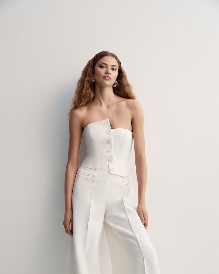 trendy white bustier for women