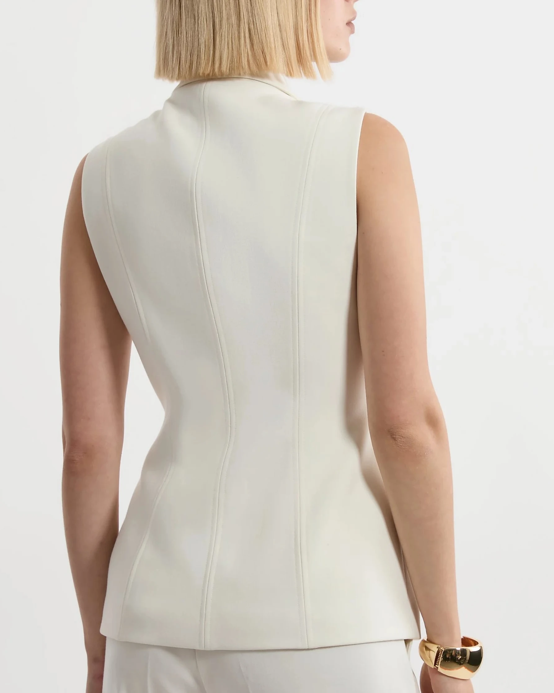 Tailored white coordset for women