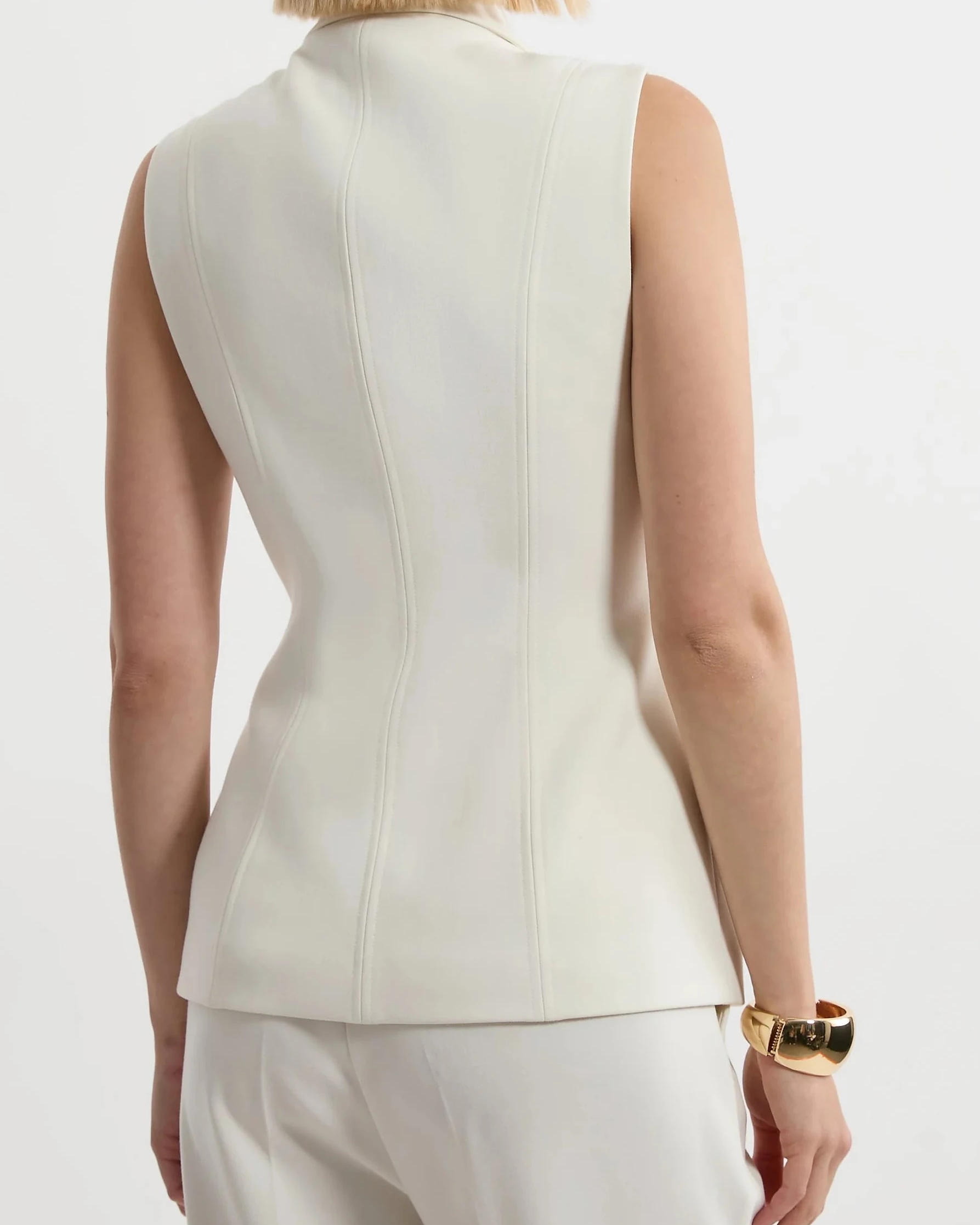 Tailored white coordset for women