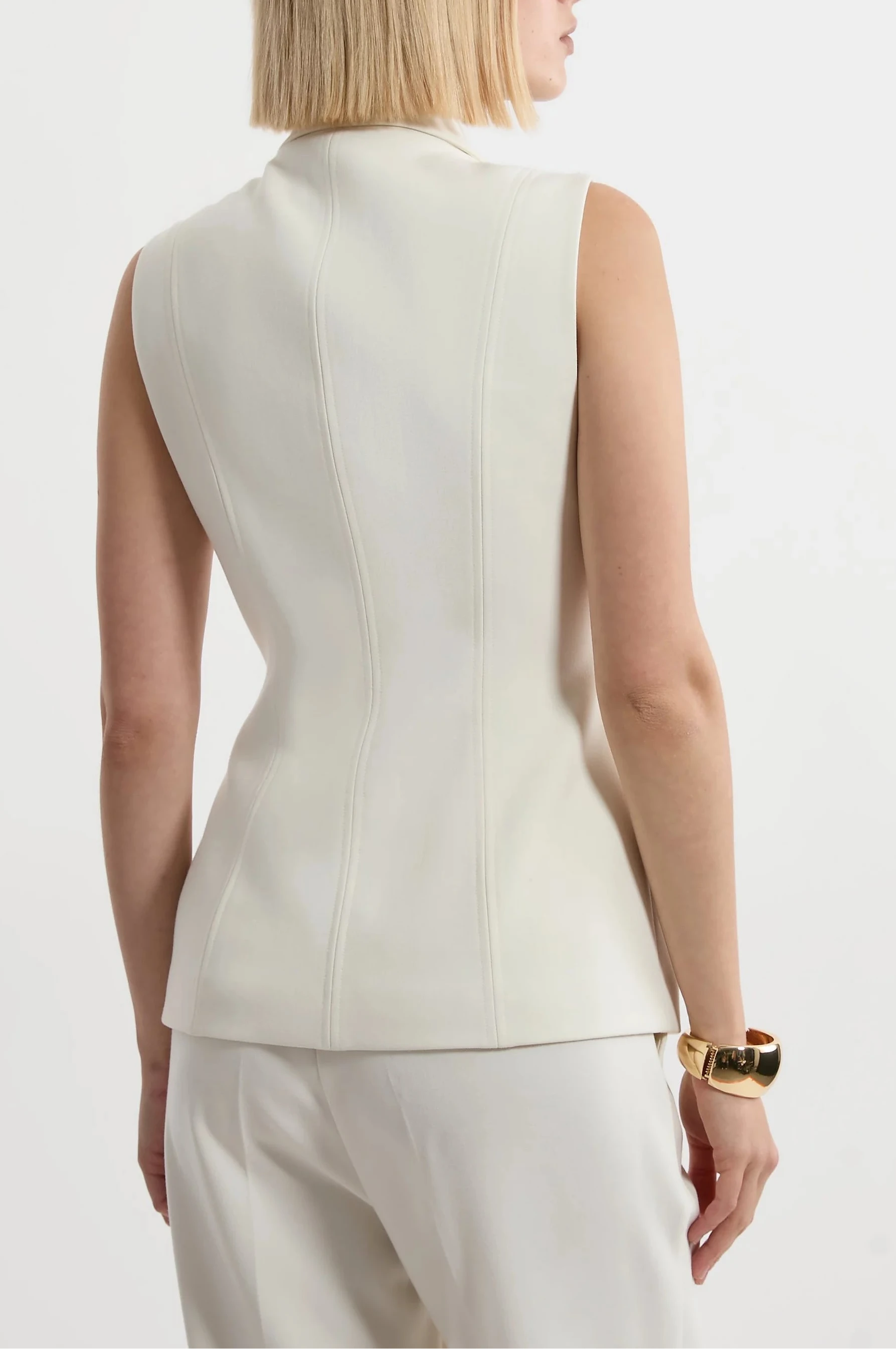 Tailored white coordset for women