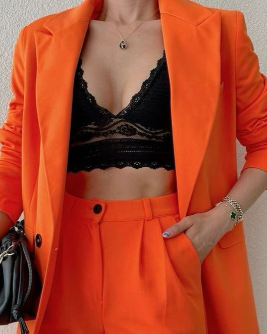 Orange Sunburst Blazer - Beyond Formals