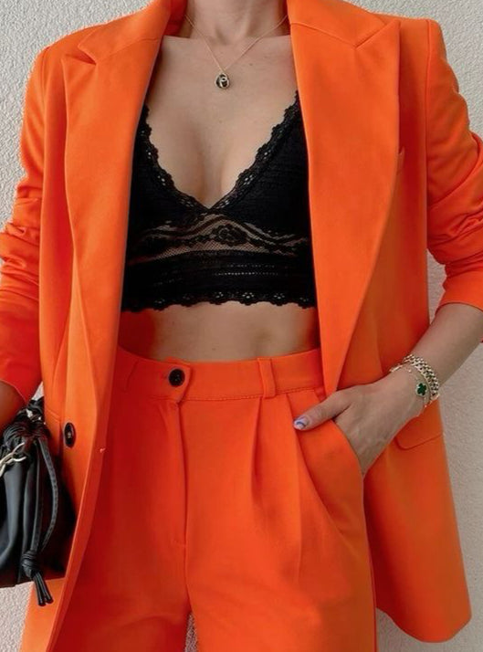 Orange Sunburst Blazer - Beyond Formals