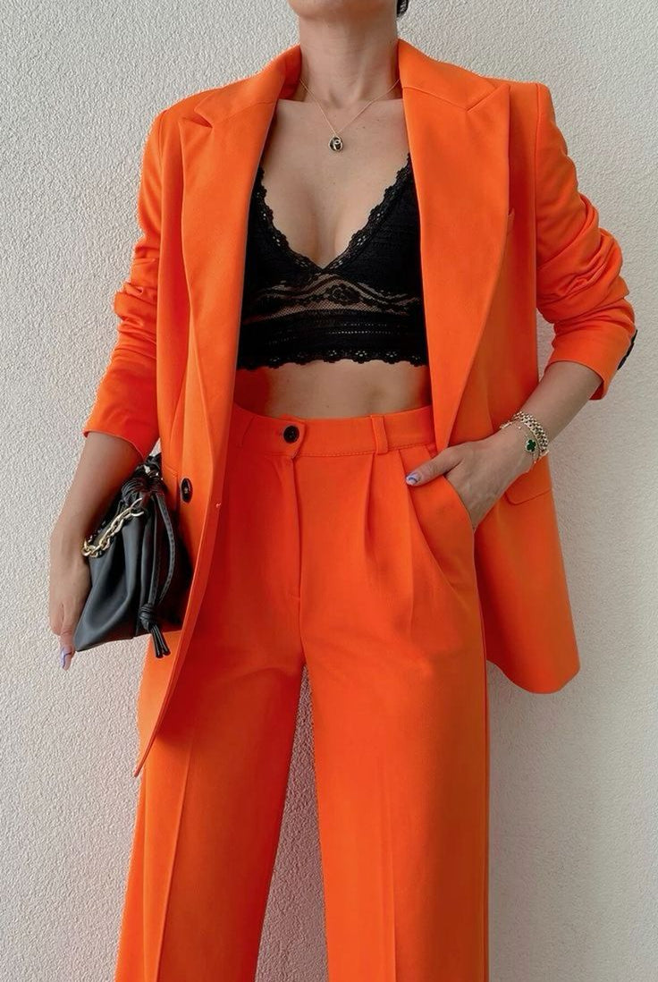 Orange Sunburst Blazer - Beyond Formals