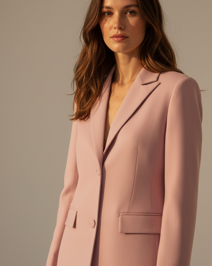 nude pink blazer