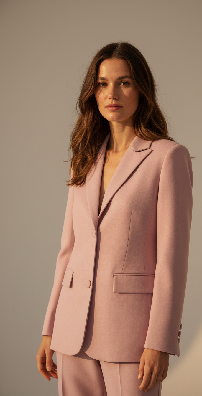 nude pink blazer