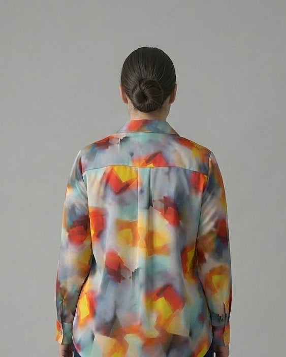 Multicolor Abstract Print Shirt Beyond Formals