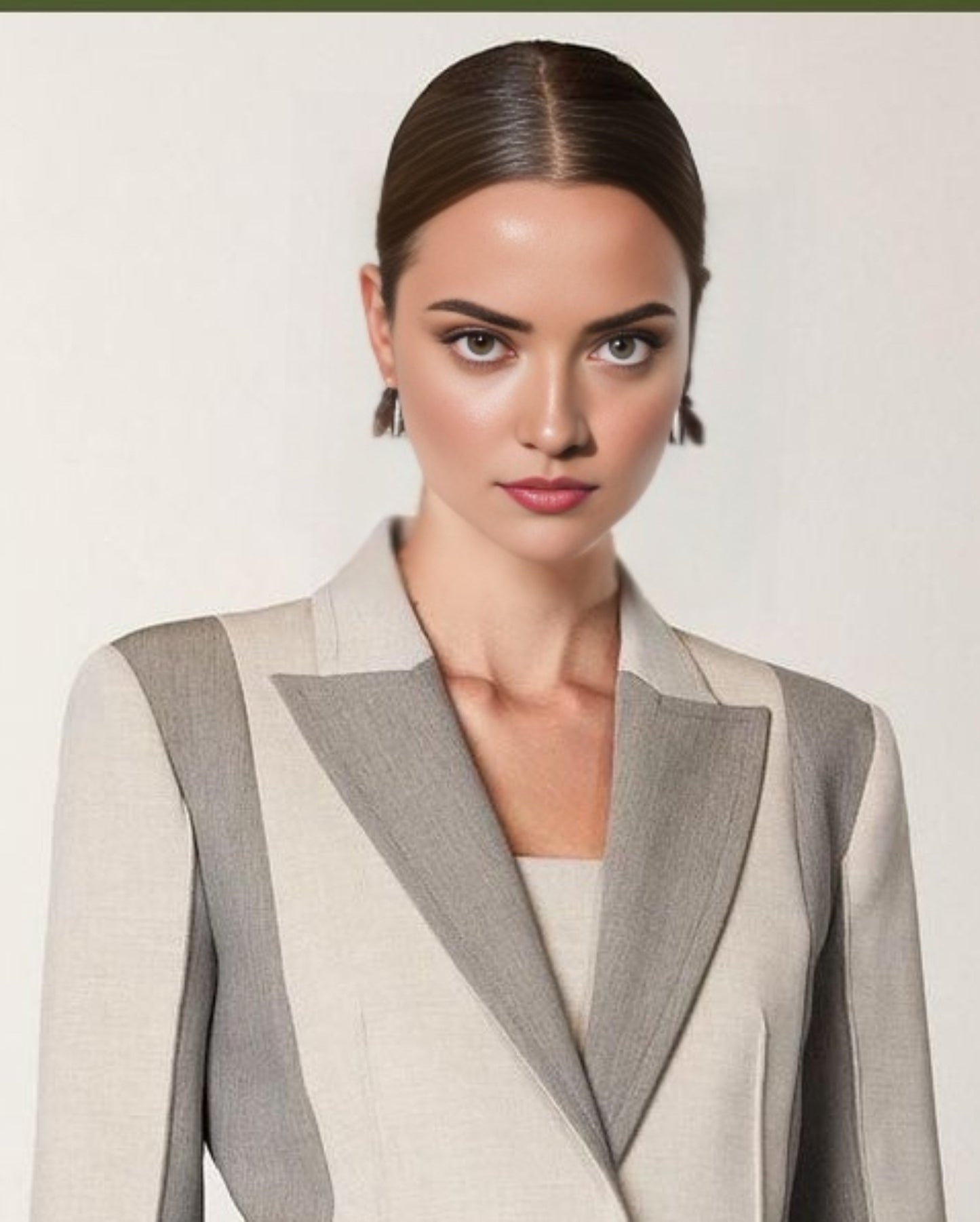 Dual-Tone Grey Power Suit Set