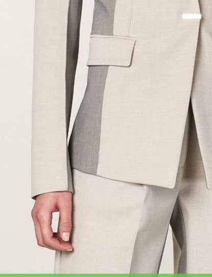 Dual-Tone Grey Power Suit Set