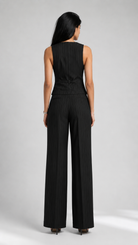Black Pinstripe Waistcoat Co-Ord Set Beyond Formals