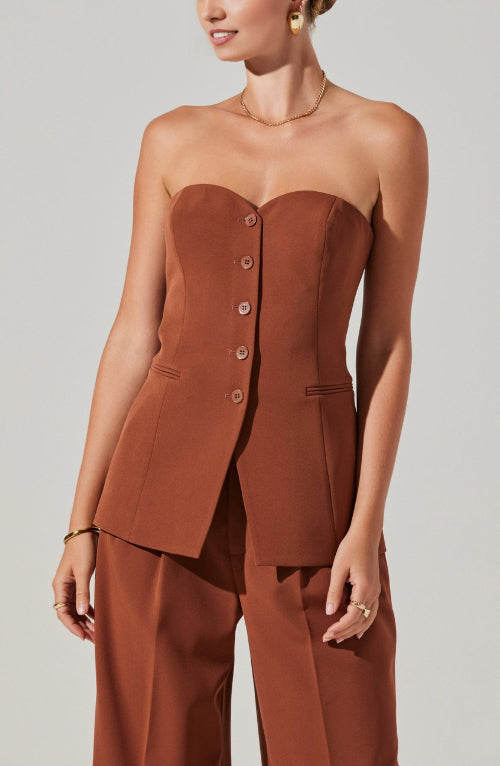 brown coordset for women