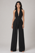 Raven Wide Leg & Backless Halter Jumpsuit Beyond Formals