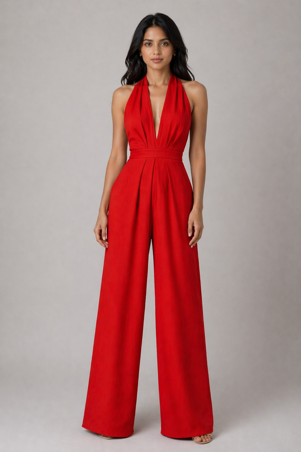 Raven Wide Leg & Backless Halter Jumpsuit Beyond Formals