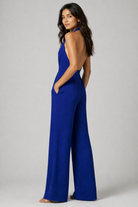 Raven Wide Leg & Backless Halter Jumpsuit Beyond Formals