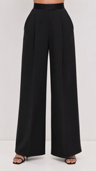 Black High-Rise Wide-Leg Trousers Beyond Formals