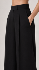 Black High-Rise Wide-Leg Trousers Beyond Formals