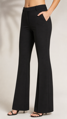 Black High-Rise Flared Trousers Beyond Formals