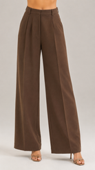 Brown High-Rise Wide-Leg Trousers Beyond Formals